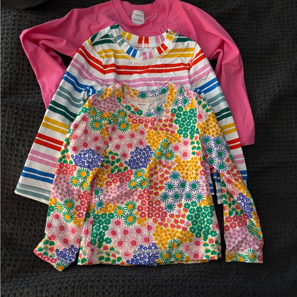 Three Colorful Long Sleeve Swim Shirt